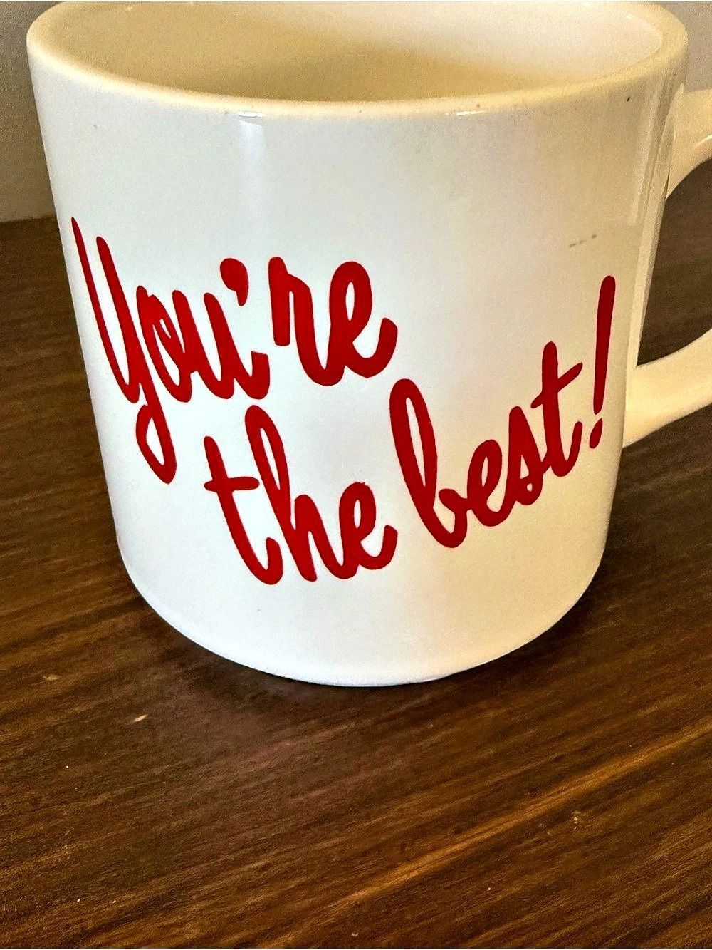 Vintage You're the Best White & Red Mug